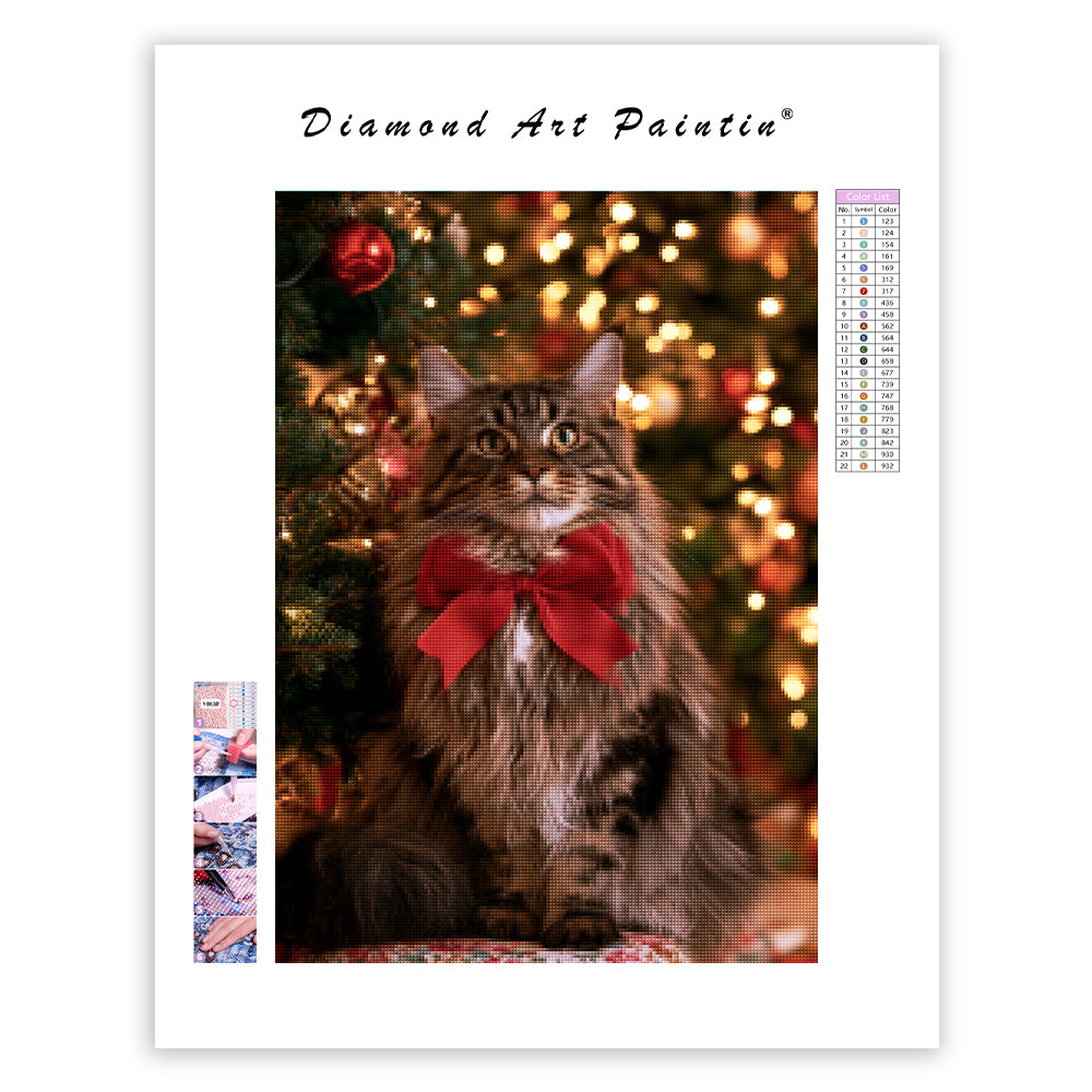 Maine Coon Christmas - Diamond Painting