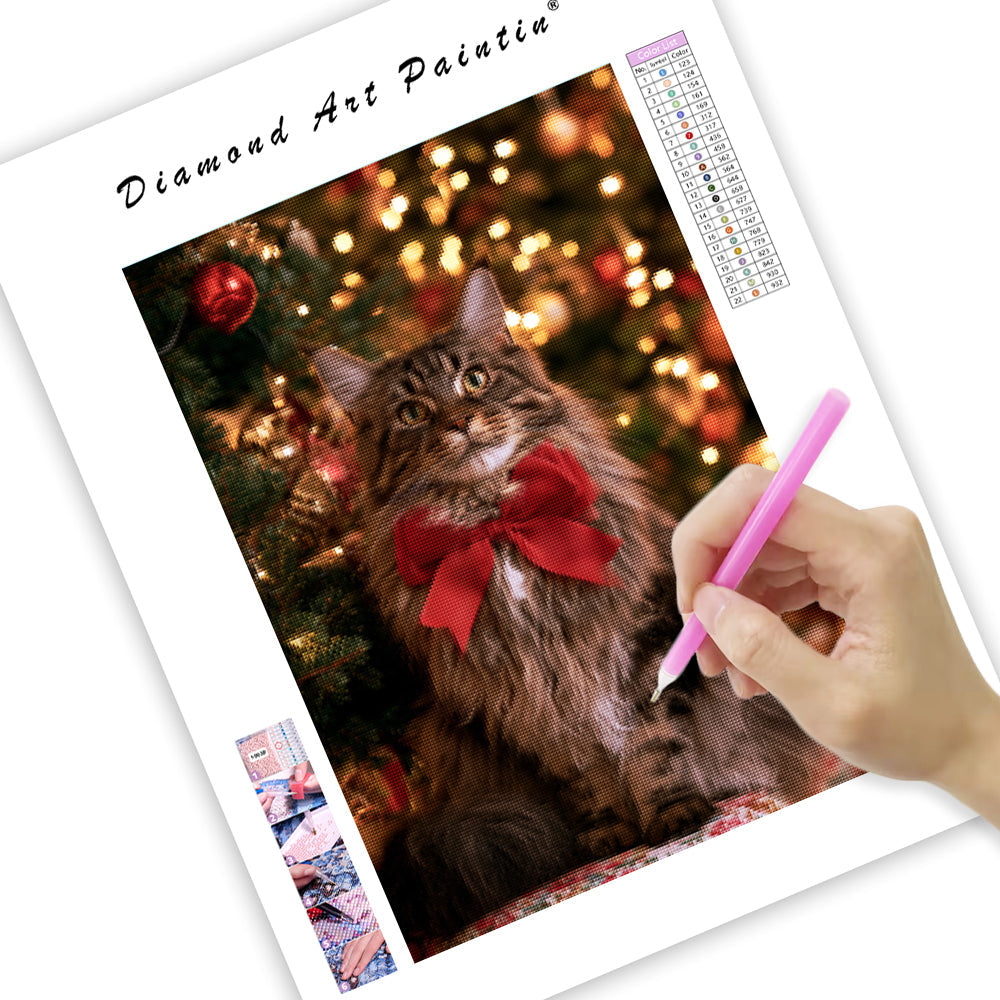 Maine Coon Christmas - Diamond Painting