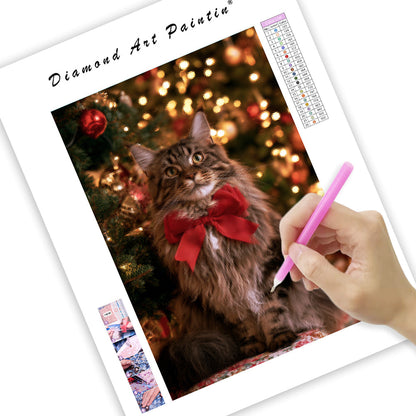 Maine Coon Christmas - Diamond Painting