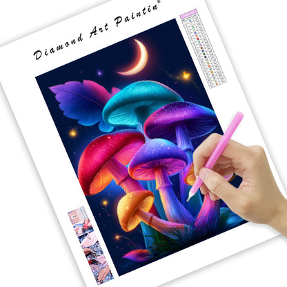 Midnight Mushrooms - Diamond Painting