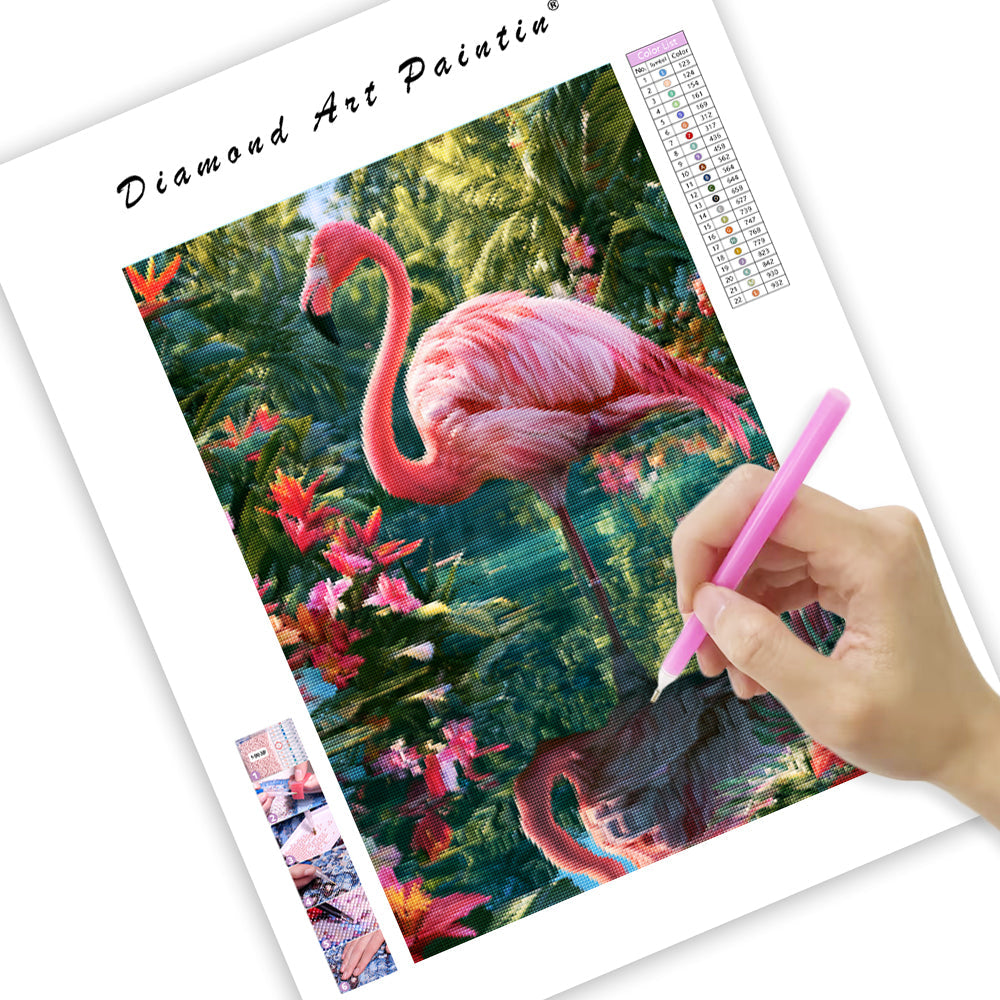 Pink Flamingo - Diamond Painting
