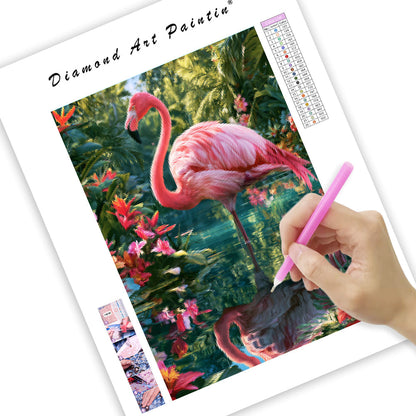 Pink Flamingo - Diamond Painting