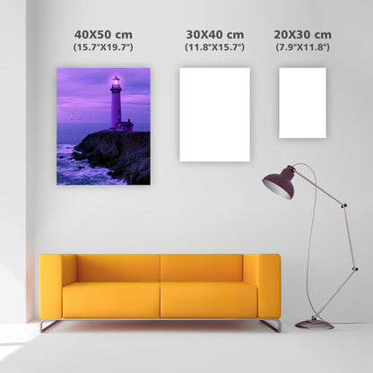 Purple Lighthouse - Diamond Painting