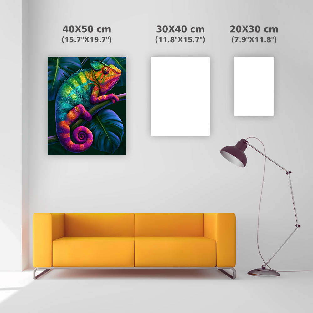 Rainbow Chameleon - Diamond Painting