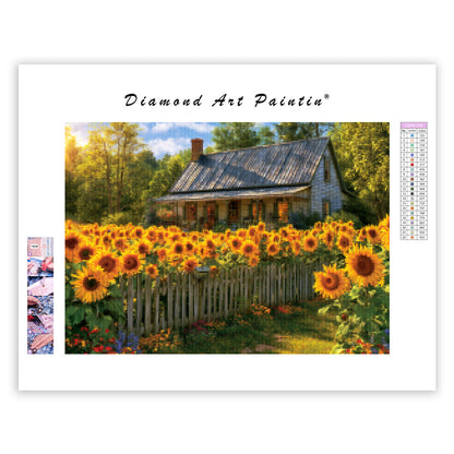 Sunflower Cottage - Diamond Painting