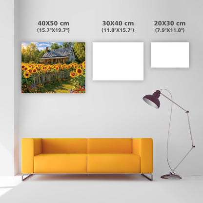 Sunflower Cottage - Diamond Painting