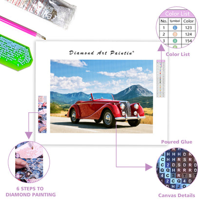 Vintage Car - Diamond Painting