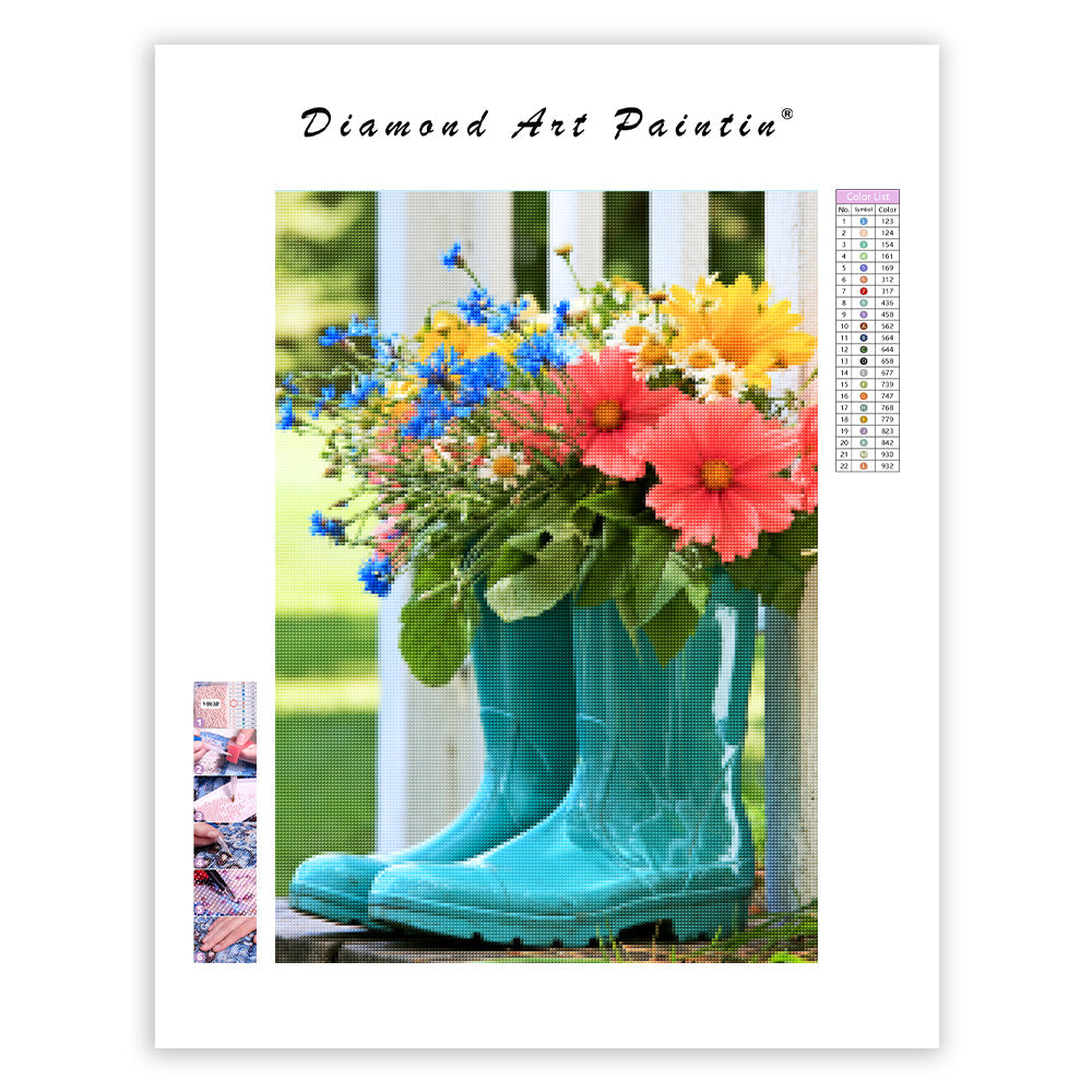Wildflower Boots - Diamond Painting
