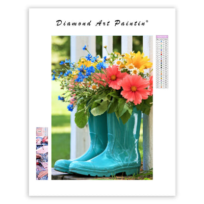 Wildflower Boots - Diamond Painting