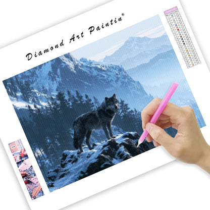 Wolf Mountain - Diamond Painting