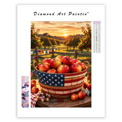 Bountiful Apple Basket - Diamond Painting
