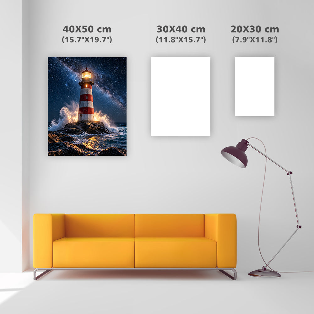 Lighthouse Beneath the Milky Way - Diamond Painting