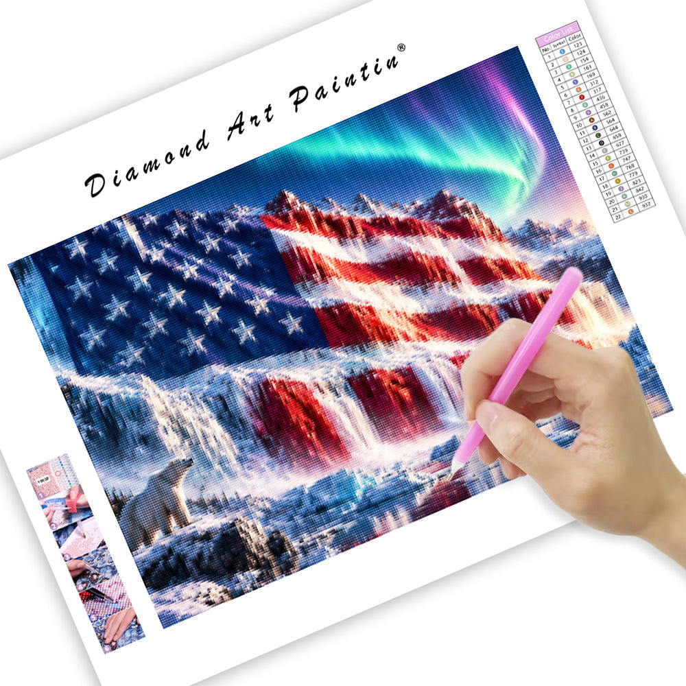 National Flag Waterfall - Diamond Painting