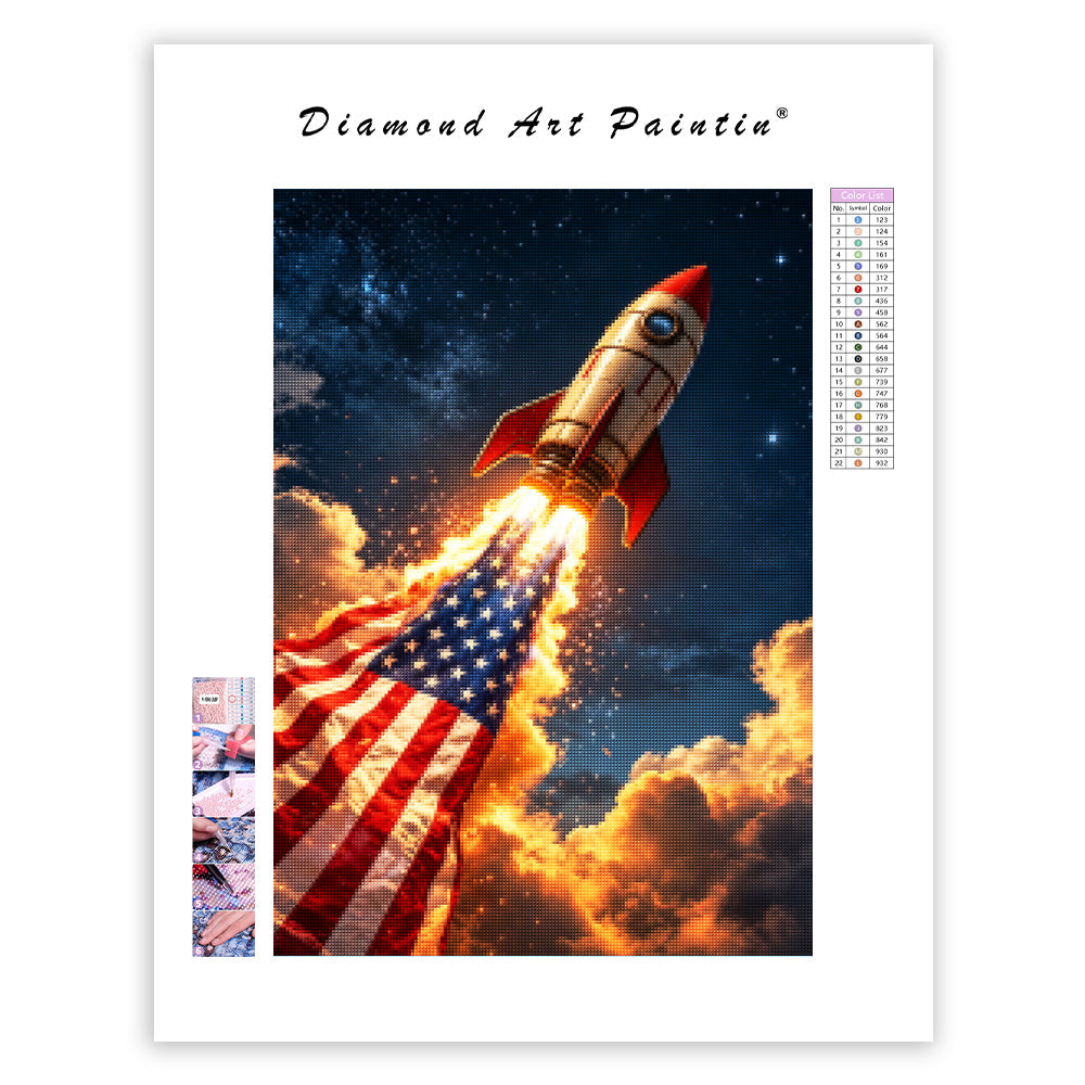 Rocket launch - Diamond Painting