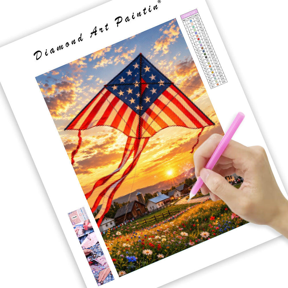 Stars and Stripes kite - Diamond Painting