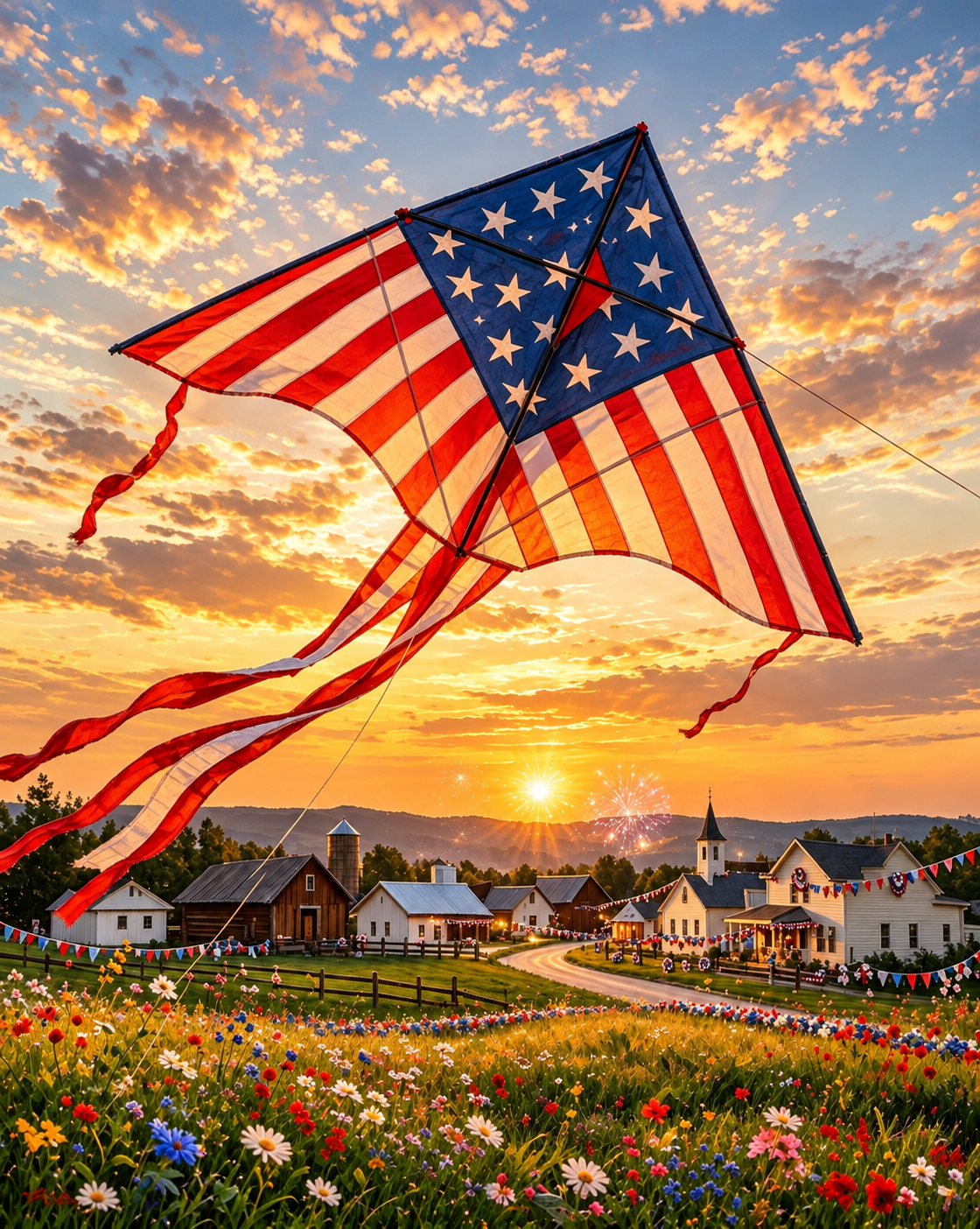 Stars and Stripes kite - Diamond Painting