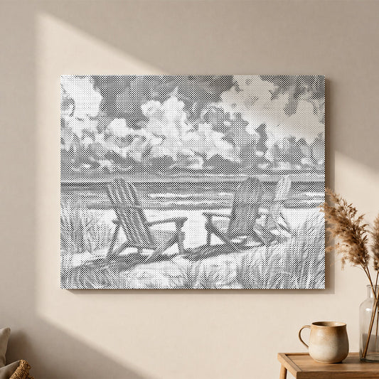 Beach Chairs - Dot Painting