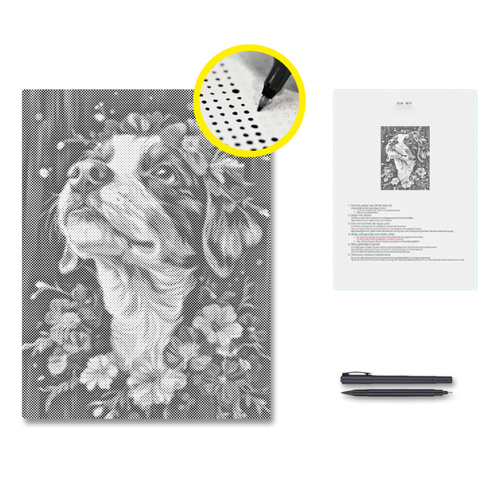 Bernese Mountain Dog - Dot Painting