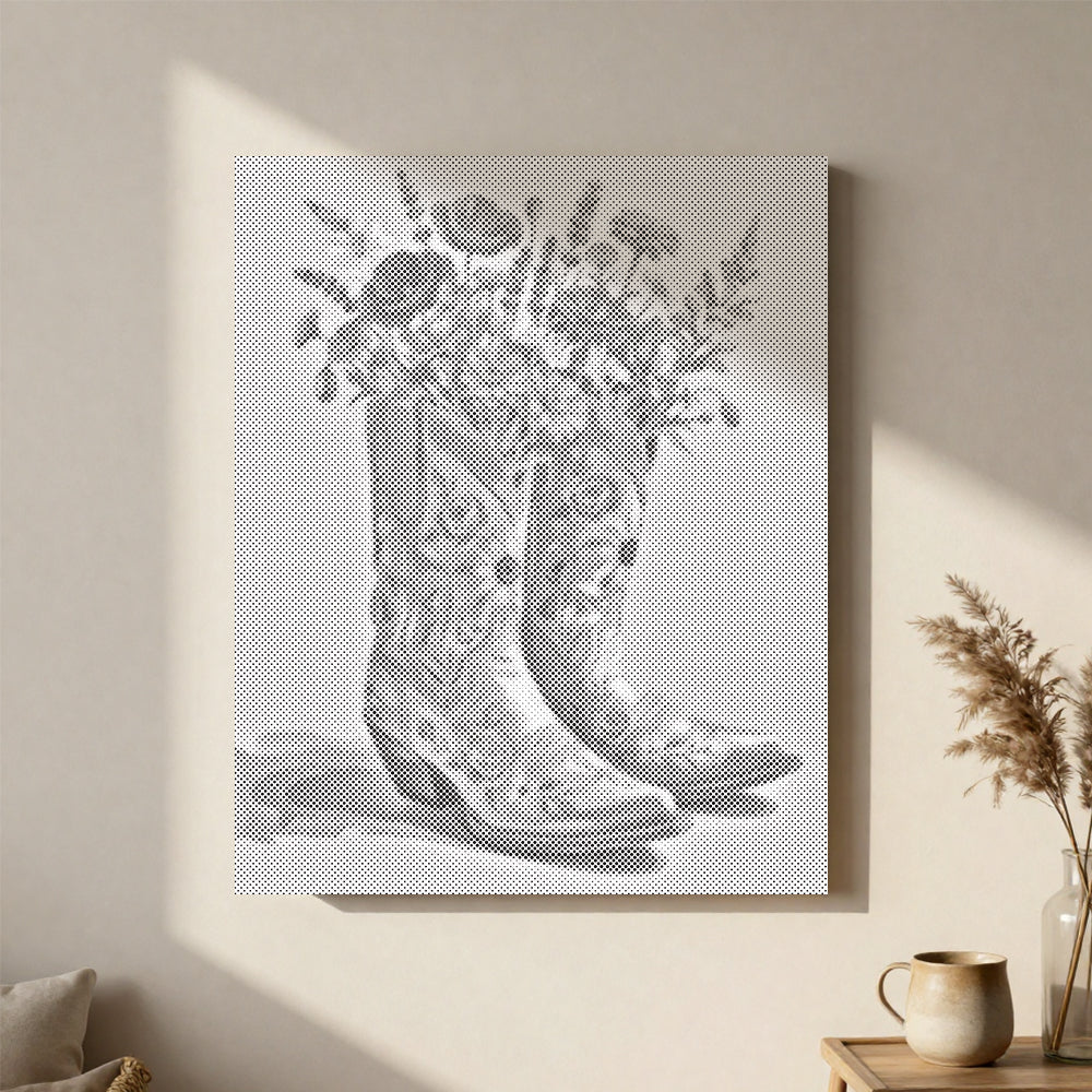 Boots and Blooms - Dot Painting