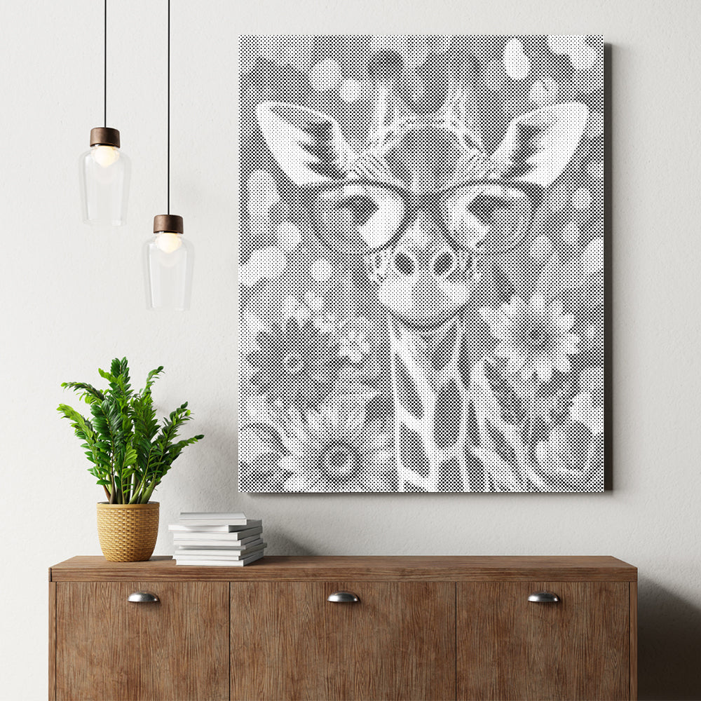Hipster Giraffe - Dot Painting