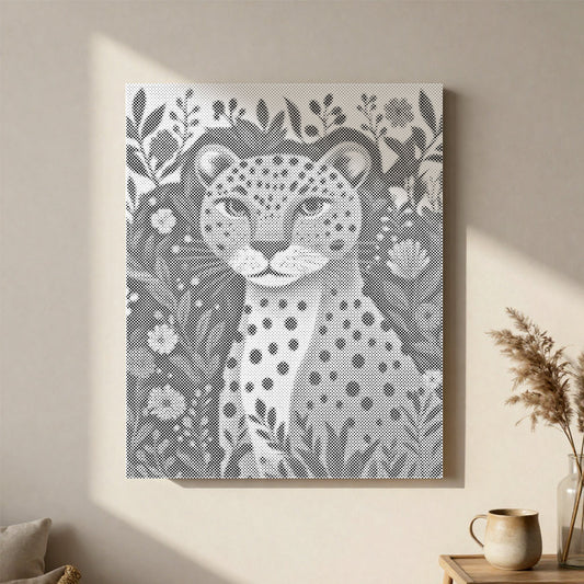 Jungle Leopard - Dot Painting