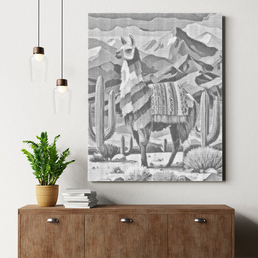 llama wearing - Dot Painting