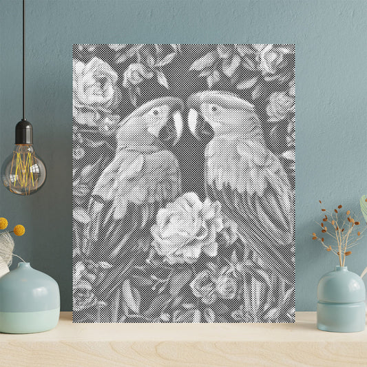 Parrot Couple - Dot Painting