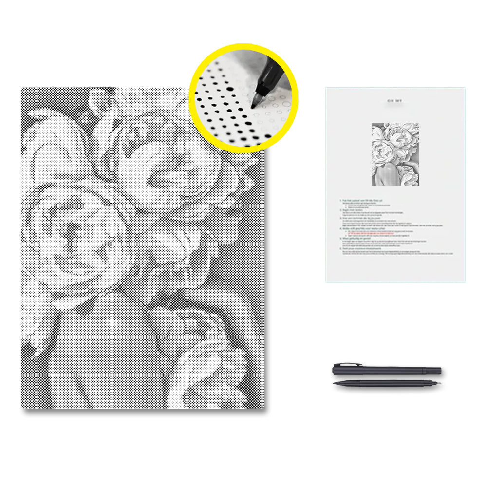 Peony - Dot Painting