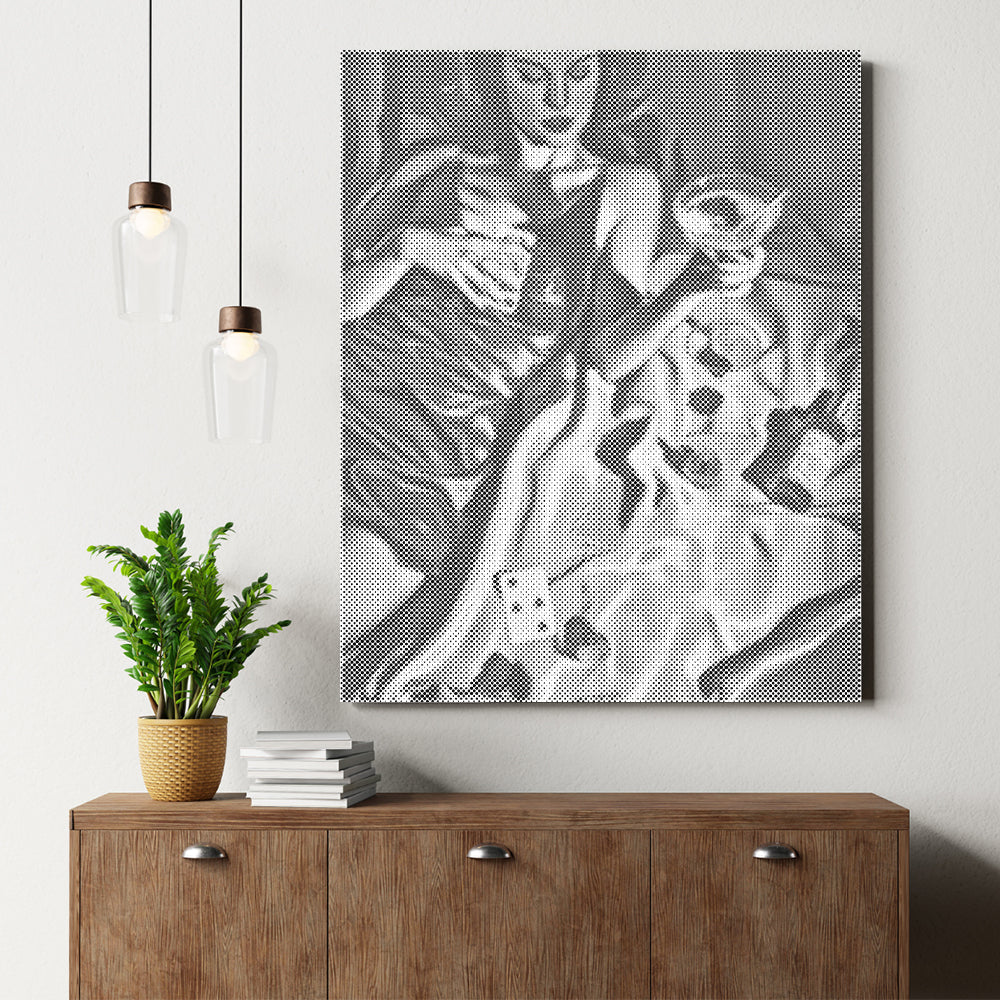 Poker and Drinks - Dot Painting