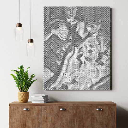 Poker and Drinks - Dot Painting