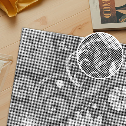 Vibrant Flower Swirls - Dot Painting