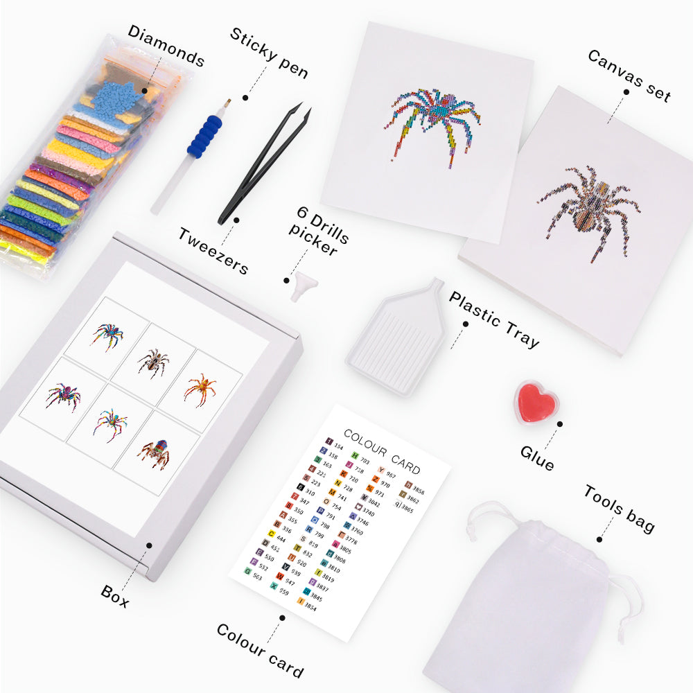 MINI-Colorful Spiders