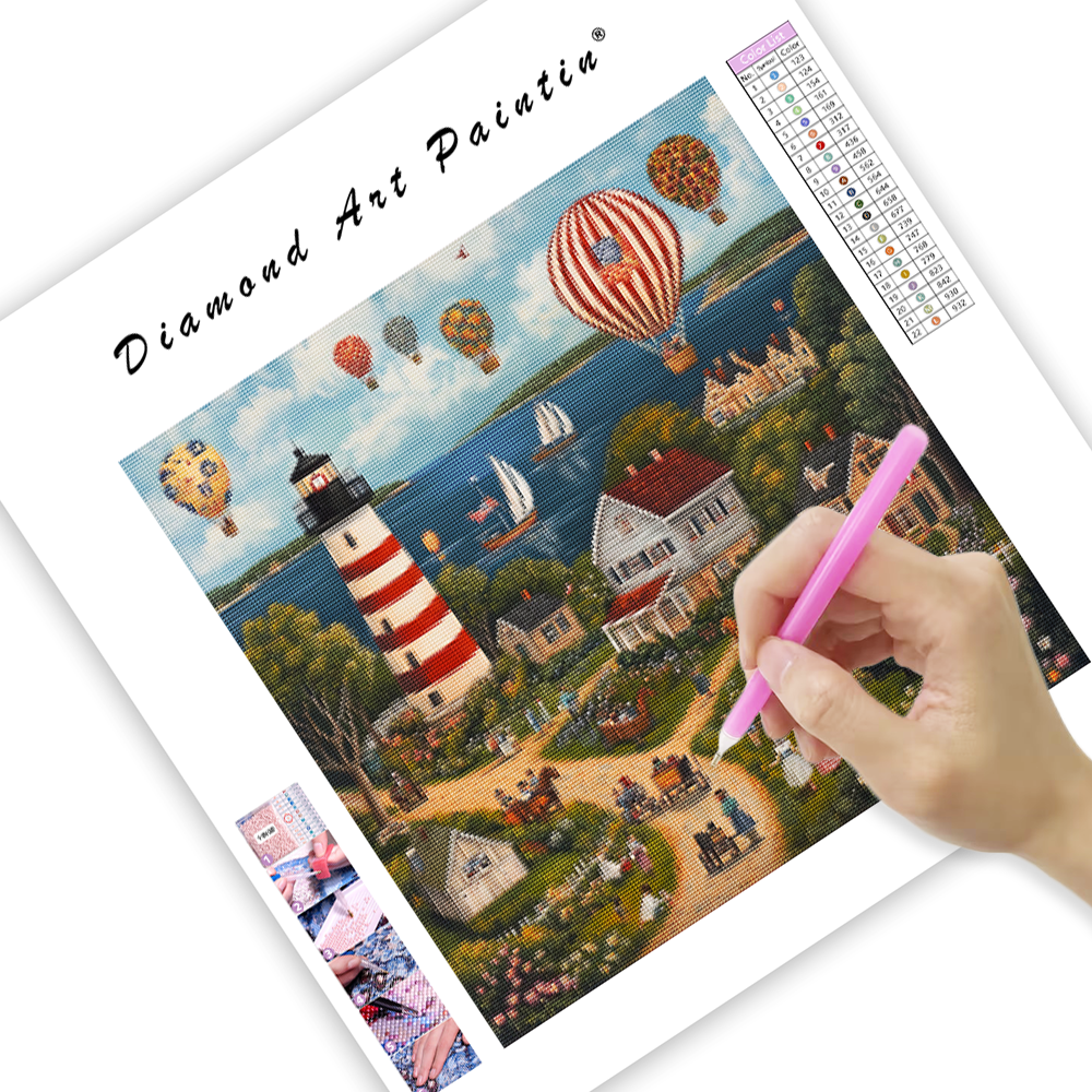 Coastal American Village - Diamond Painting