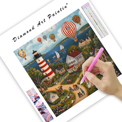 Coastal American Village - Diamond Painting
