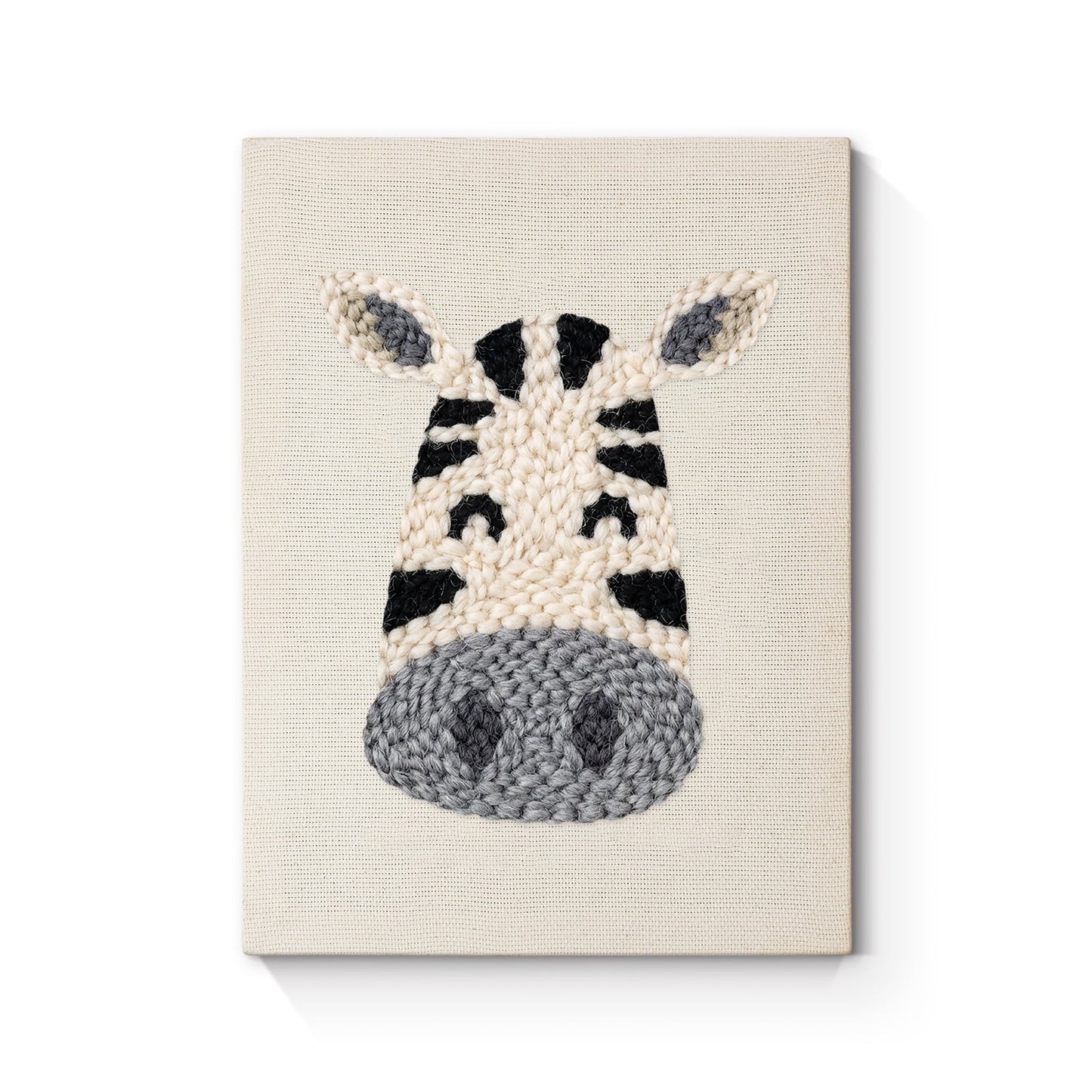 Zebra's Face - Punch Needle