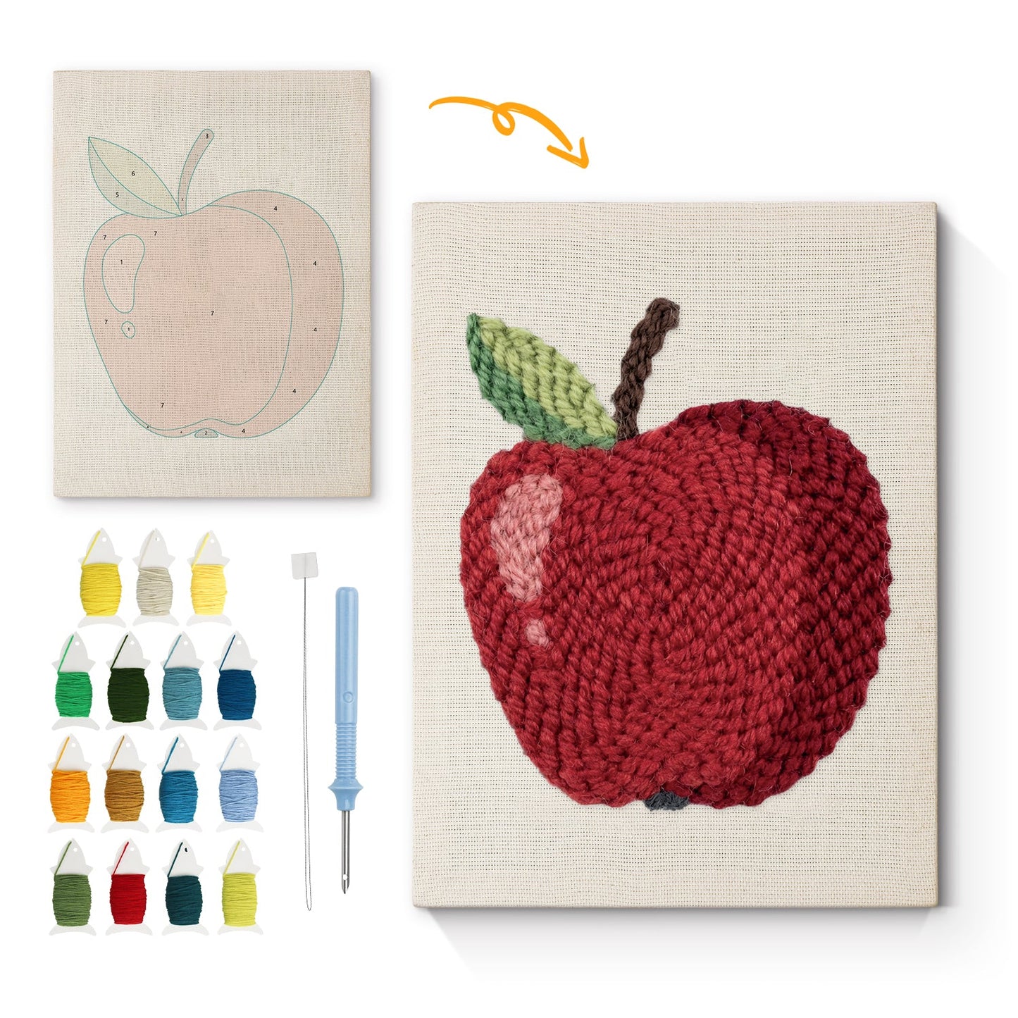 Red Apple - Punch Needle