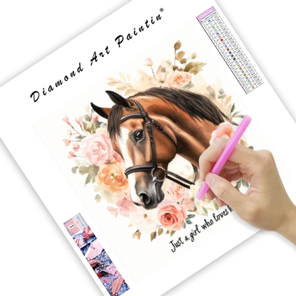 Just a Girl Who Loves Horses - Diamond Painting