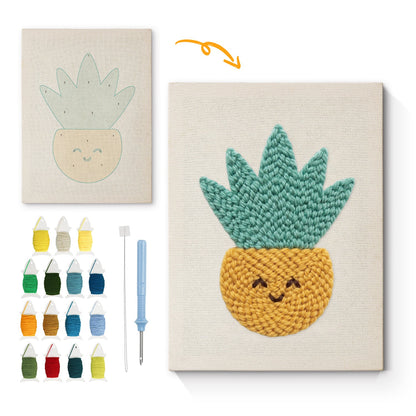 Smiling Pineapple - Punch Needle
