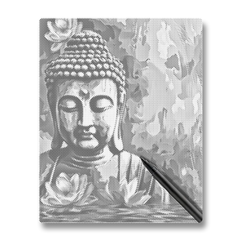 Buddha with Flower - Dot Painting