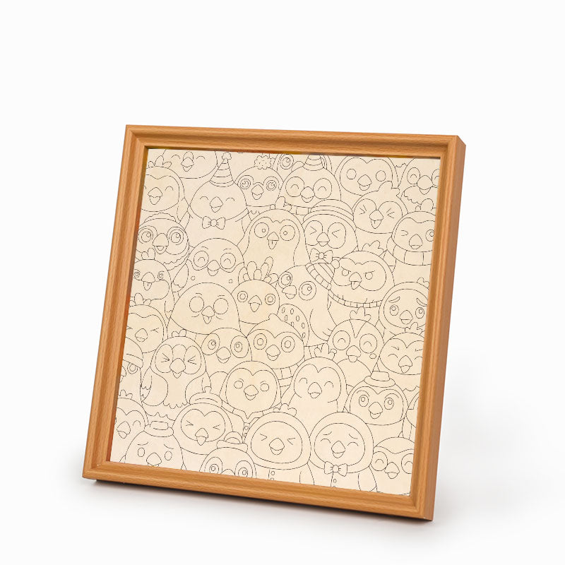 Birdie Party - Wooden Coloring Puzzle