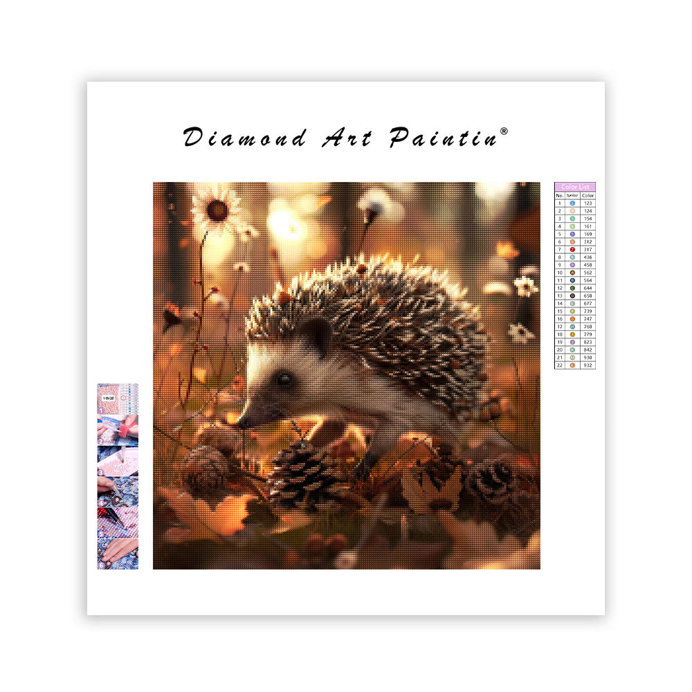 Pinecone Hedgehog - Diamond Painting