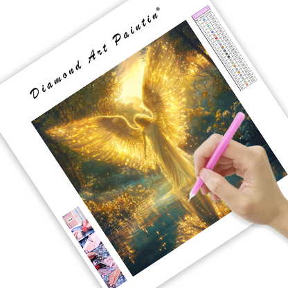Angel by Sparkling River - Diamond Painting