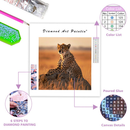 Cheetah Gaze - Diamond Painting