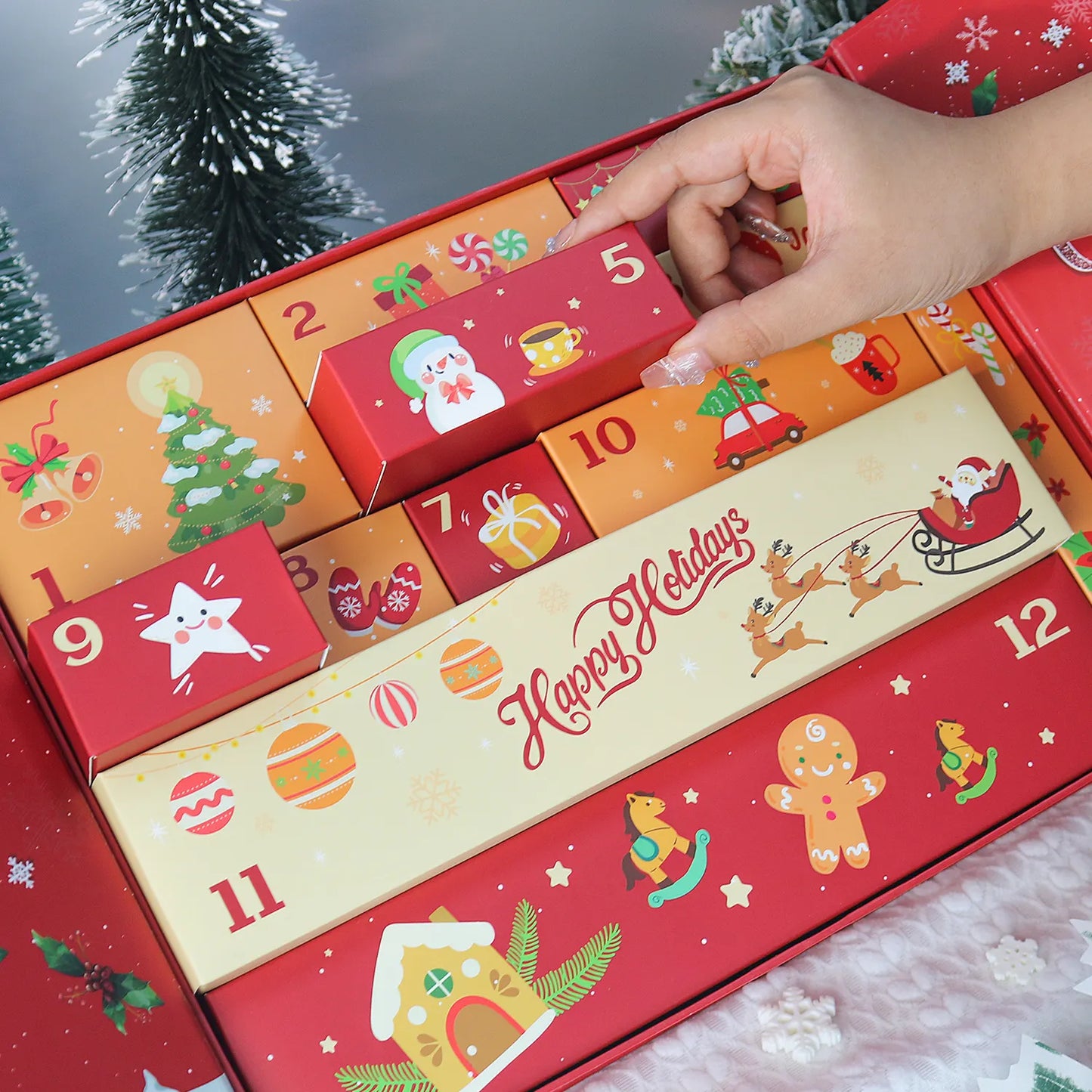 Diamond Painting Christmas Mystery Gift Box-Red-2