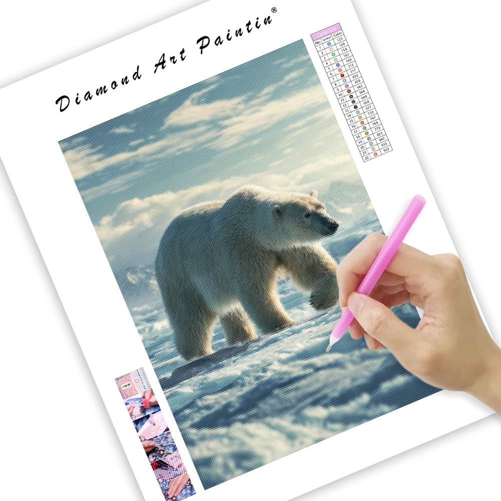 Polar Bear in the Arctic - Diamond Painting