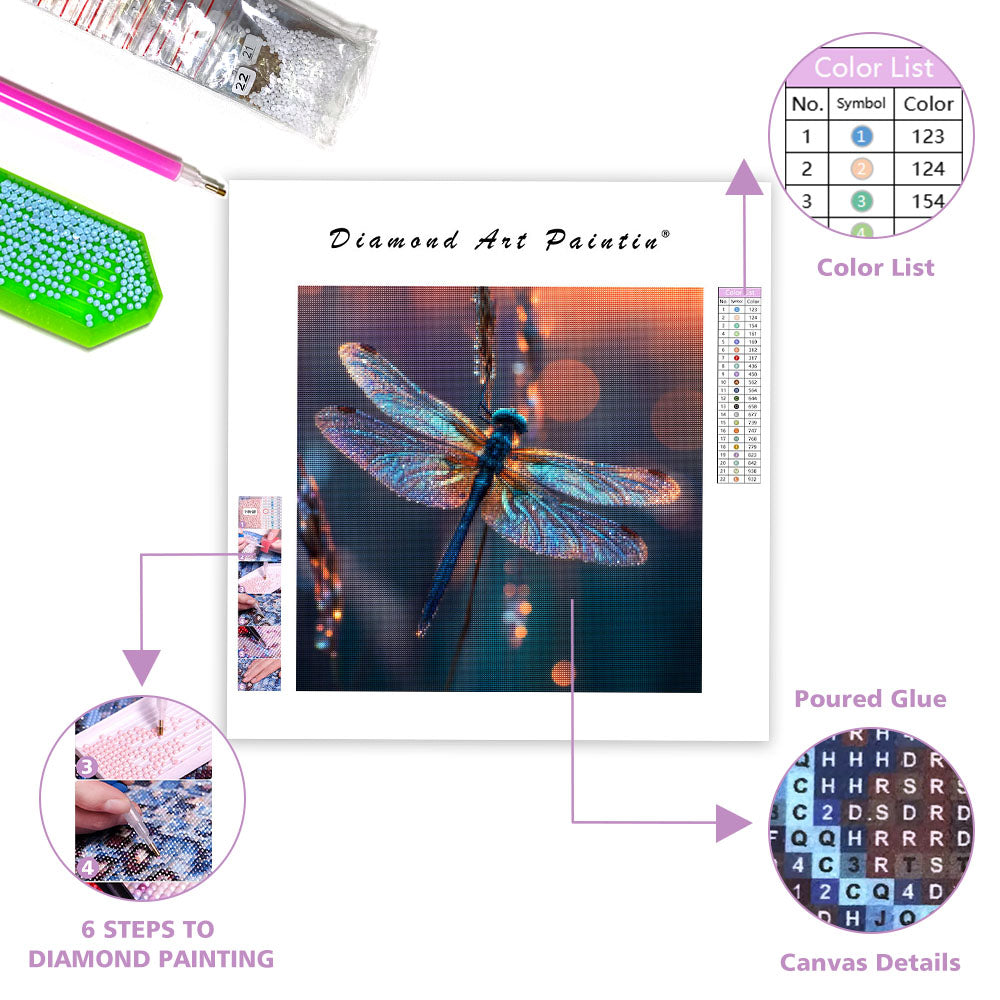 Dew-kissed Dragonfly - Diamond Painting