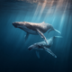 Humpback Whale and Calf - Diamond Painting