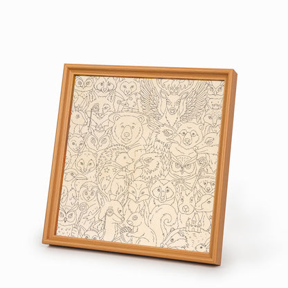 Enchanted Forest Friends - Wooden Coloring Puzzle
