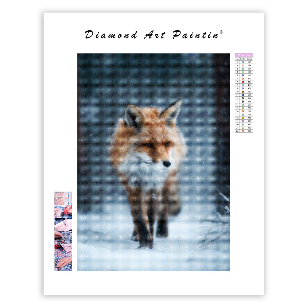 Fox in the Snow - Diamond Painting