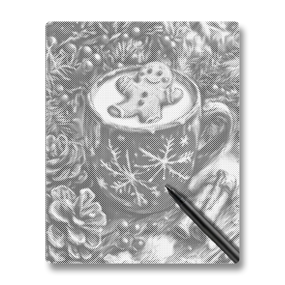 Gingerbread Man and Hot Tea - Dot Painting